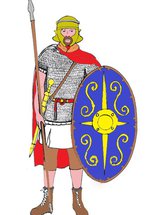 Drawing of a Roman soldier