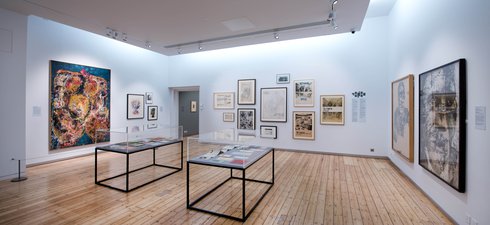 Art work is on the walls in the Hatton Gallery 