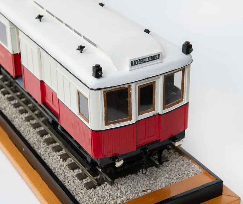 A model of an NER Tyneside Electric carriage of 1904