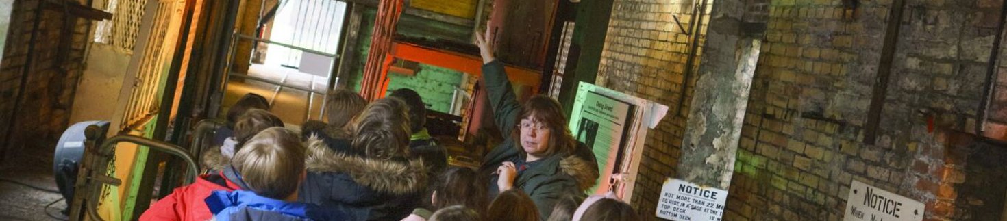 Group of primary aged children at Woodhorn