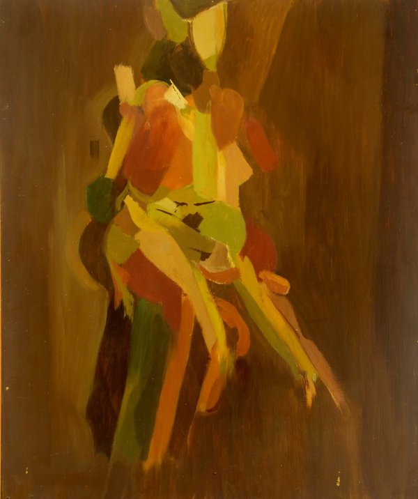 Nude (Figure In a Landscape), Mary Webb, 1957, oil on board