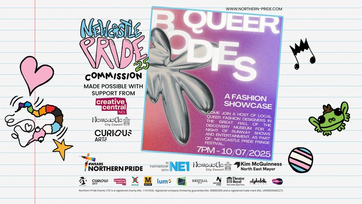 The graphic and logos for Northern Pride Fringe