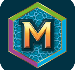 The letter M in a hexagon