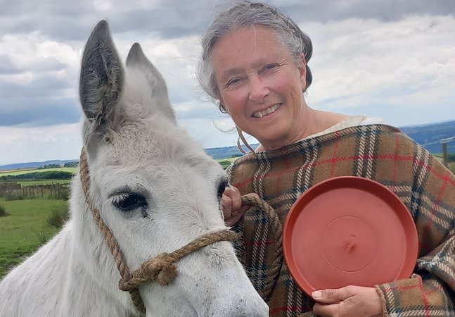A woman (Louisa Gidney) and a Mule