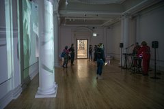 people are enjoying music at the Hatton Gallery