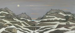 Welsh Slate Mine in Snow, Fred Uhlman, 1959 copyright Estate of Fred Uhlman