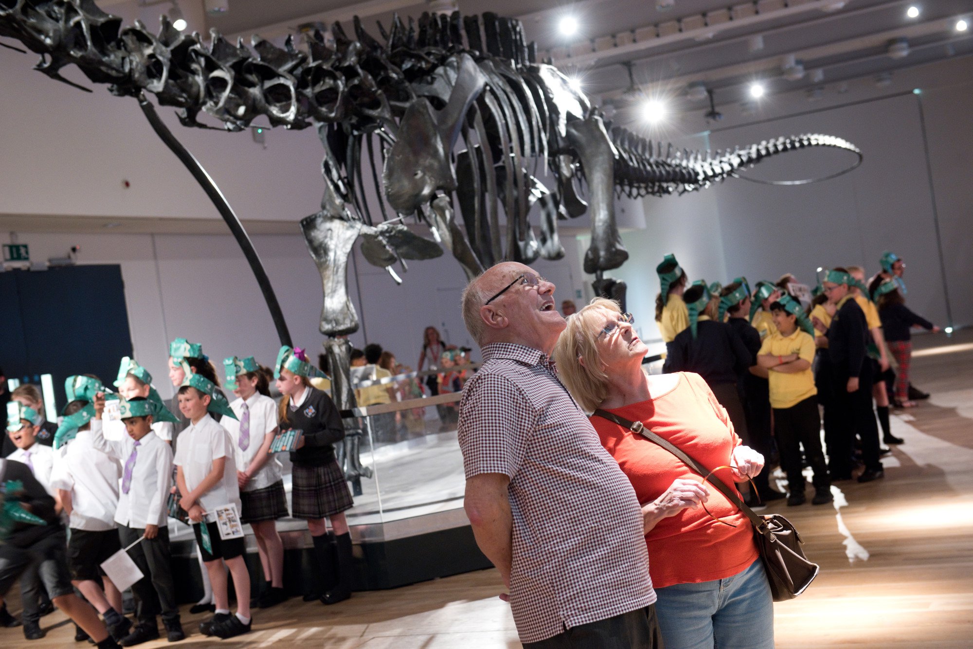 Schoolchildren enjoy a visit to Dippy on Tour at the Great North Museum: Hancock