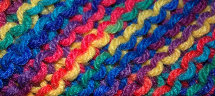 Rainbow knitting
