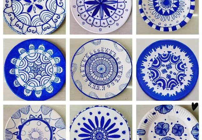 Painted paper plates