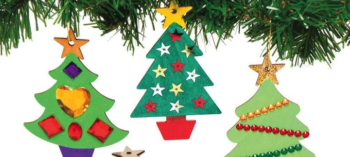 Wooden Christmas tree decorations