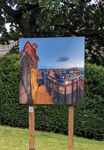 The images captured by Andrew Brooks while exploring sites and rarely-seen Newcastle locations are displayed on the front lawn of the Great North Museum: Hancock.
