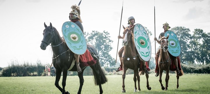 Roman soldiers on horseback