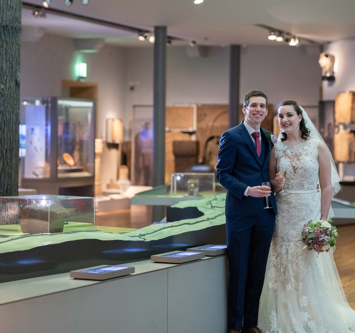 Great North Museum: Hancock wedding photograph by Laurence Sweeney Photography