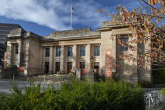 Exterior of the Great North Museum on an autumn day