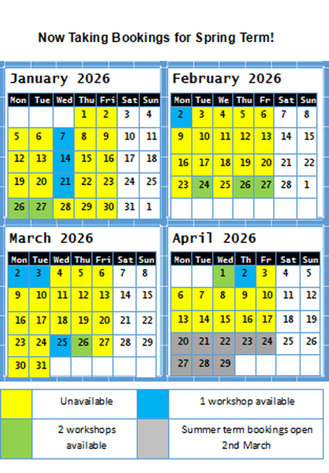 Discovery Spring 2026 workshops