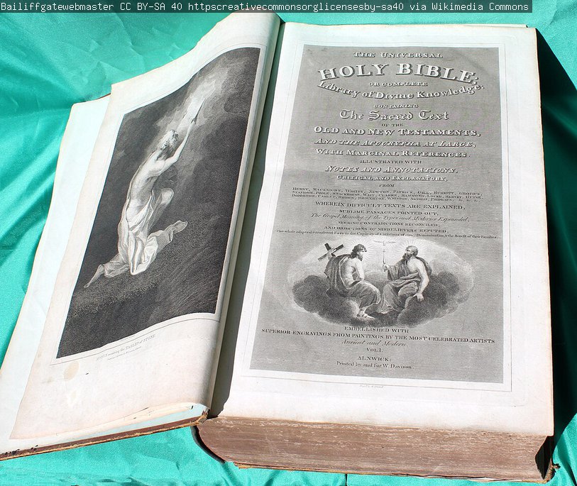 front page of printed bible