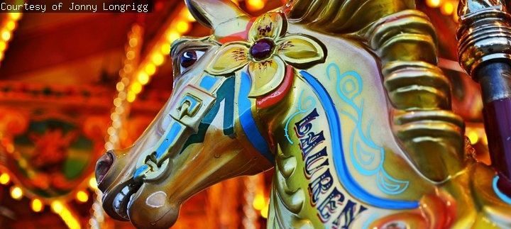 Fairground gallopers ride