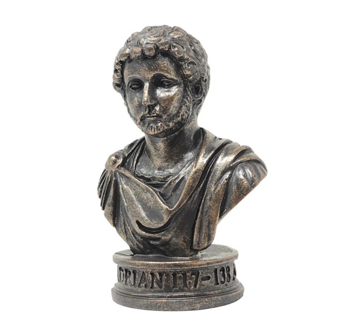 A resin bust of Emperor Hadrian