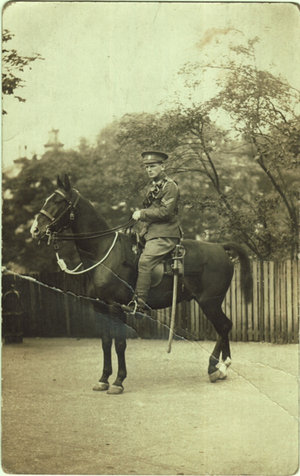 Northumberland Hussars corporal on horseback