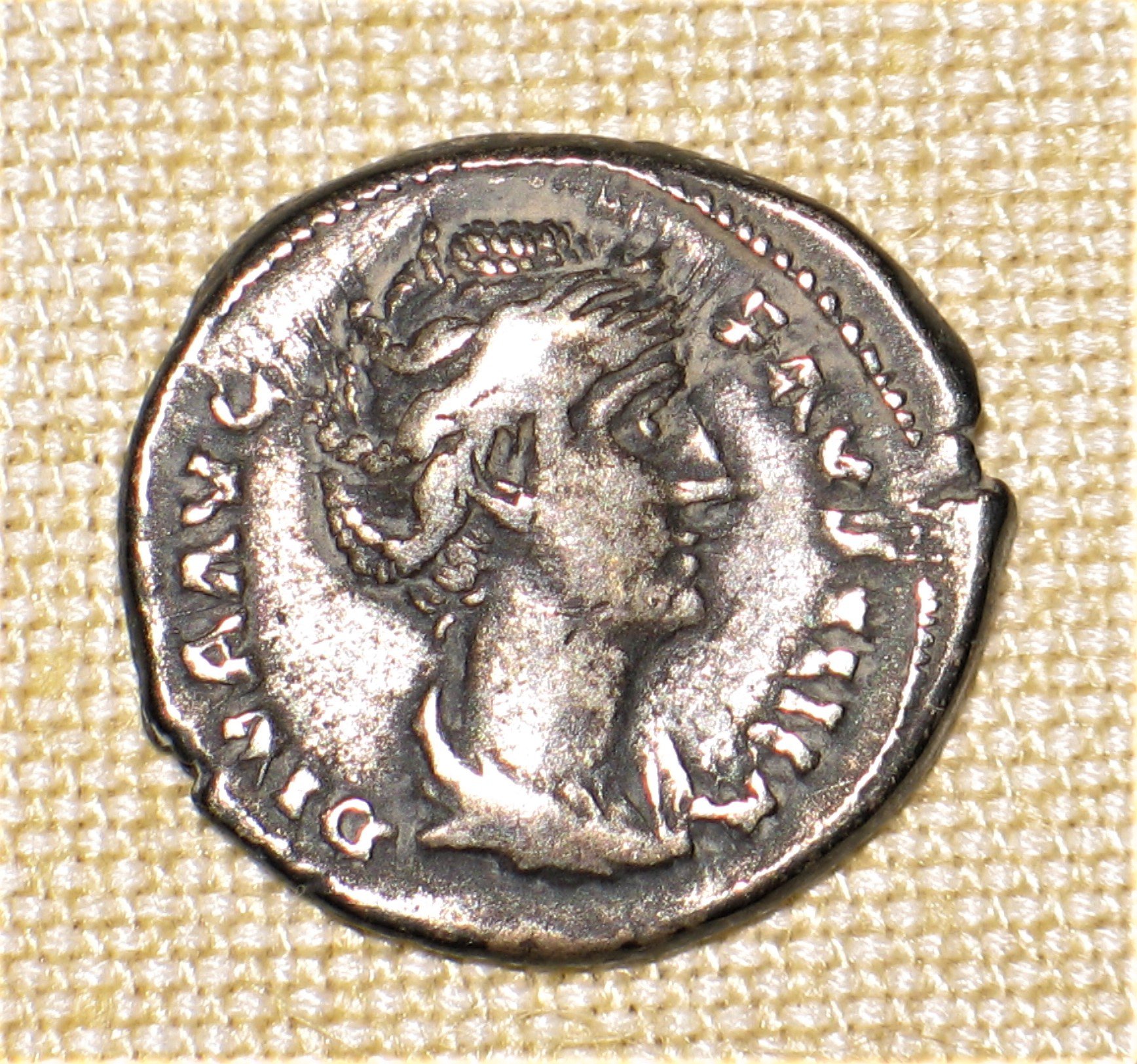 A Roman coin. (front side)