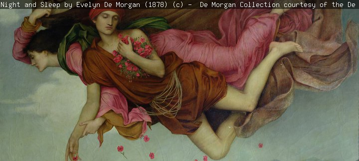 Night and Sleep by Evelyn De Morgan (1878) © De Morgan Collection, courtesy of the De Morgan Foundation 