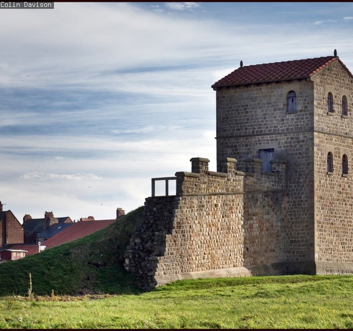 Side view of the West Gate at Arbeia