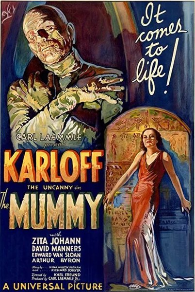 Poster for the 1932 film 'The Mummy'.