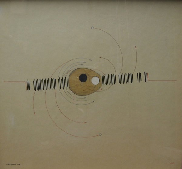 Collagestudie:horizontal, Ella Bergmann-Michel, 1926, ink and collage on paper