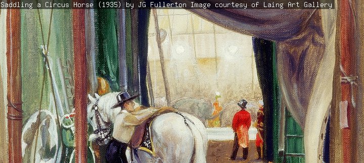 Saddling a Circus Horse (1935) by JG Fullerton