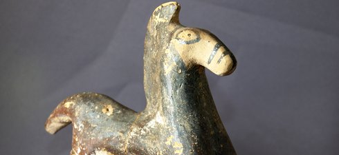 A hand carved horse from the Archaeology collection