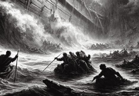 Scene of Noah's Ark and the Flood