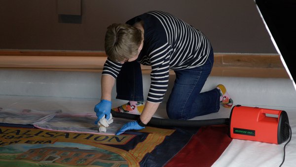 Restoration of Woodhorn mining banners 