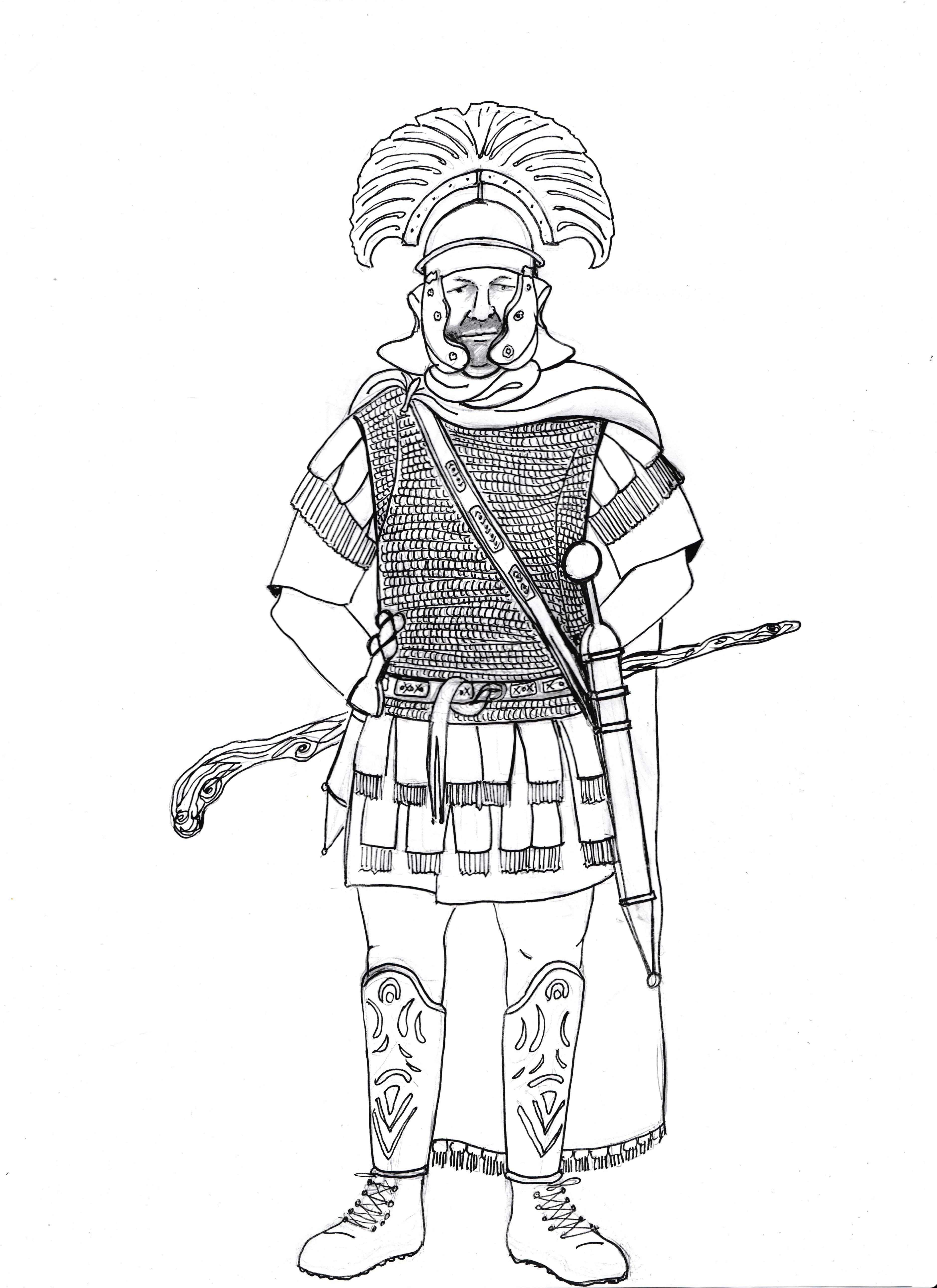 roman centurion soldier coloring pages