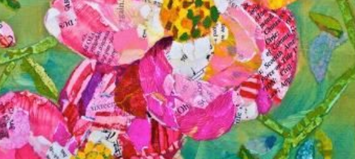 Collage of pink flower