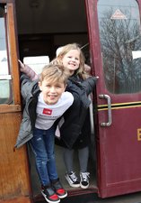 Kids at Stephenson Steam Railway