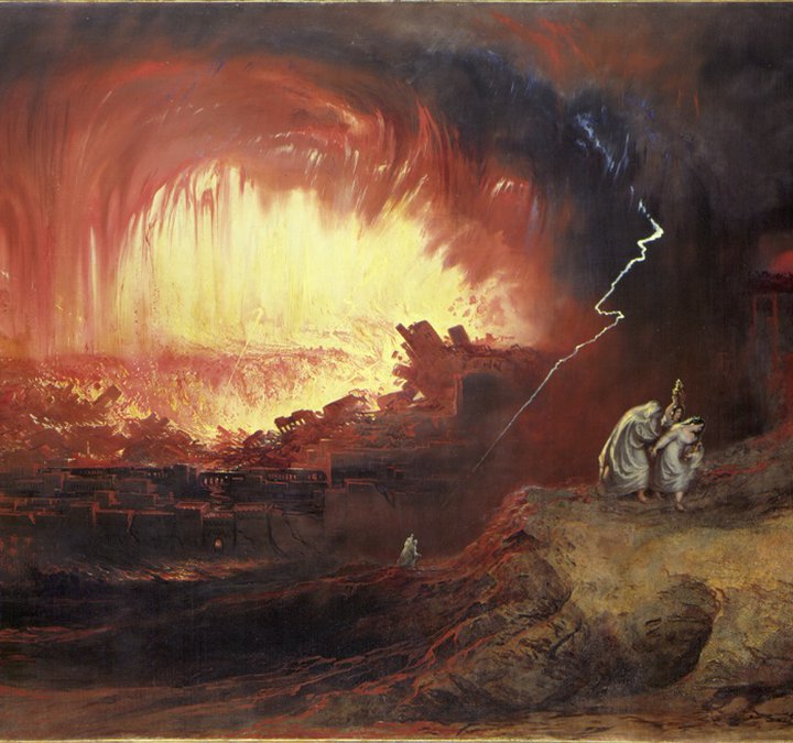 A painting by John Martin depicting the Destruction of Sodom and Gomorrah