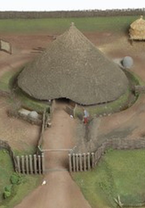 Drawing of a roundhouse