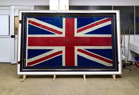 Union flag that was flown at the Battle of Trafalgar