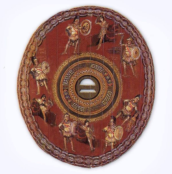 An atypical project here. A roman shield made with thin wood