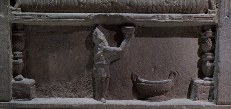 Victor tombstone, slave detail