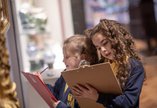 Primary children in gallery