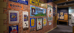 Photo depicting local business signs from SCRAN exhibition