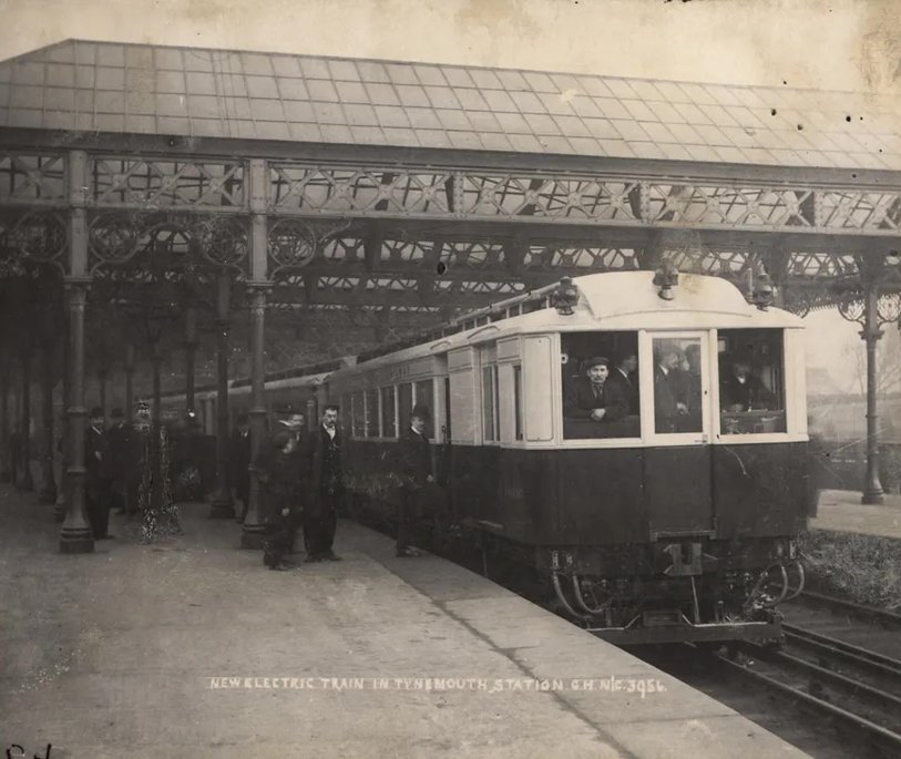 Tyneside Electric train at Tynemouth when brand new.