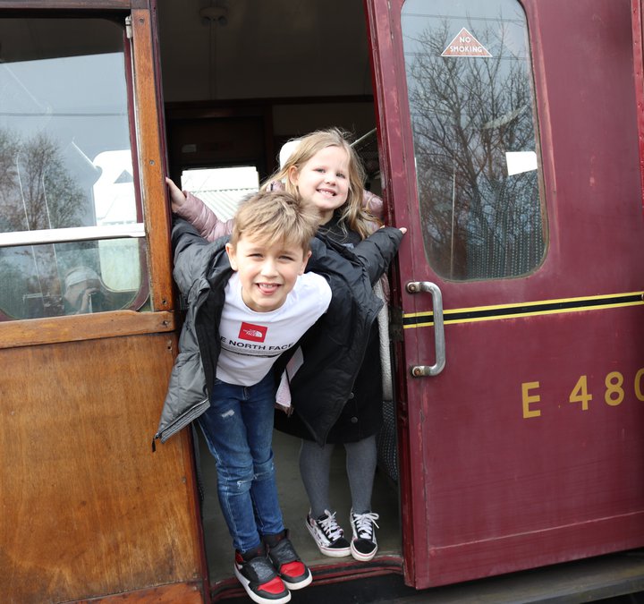 Kids at Stephenson Steam Railway