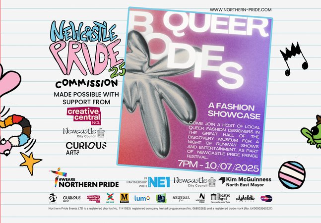 The graphic and logos for Northern Pride Fringe 