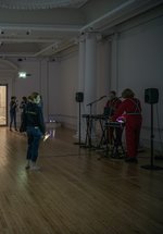 people are enjoying music at the Hatton Gallery