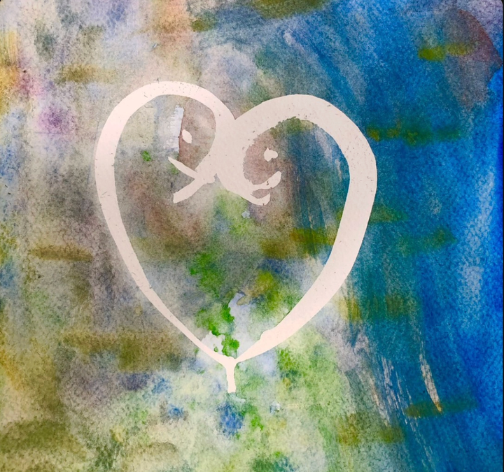 Watercolour heart