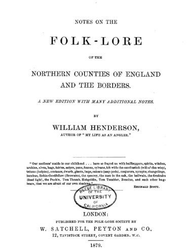  Title page from Folk-lore Society, Volume 2