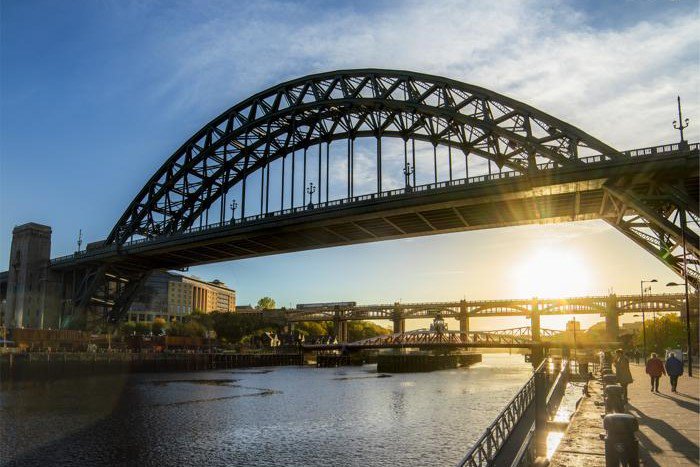 View of the Tyne Bridge. View of the Tyne Bridge.