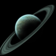 image of space a ringed planet